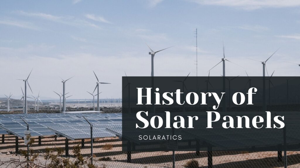 history of solar panel