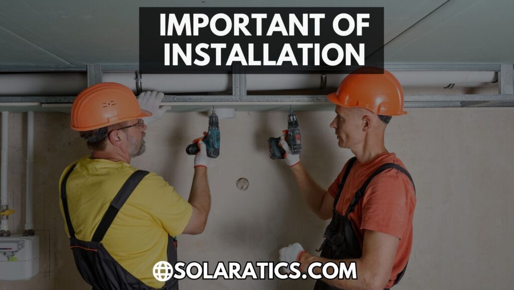 Important Factors of Installation in solar water heater