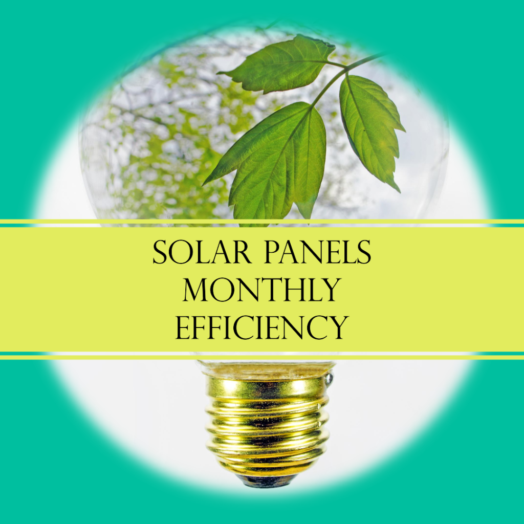 Solar Panels Monthly Efficiency 
