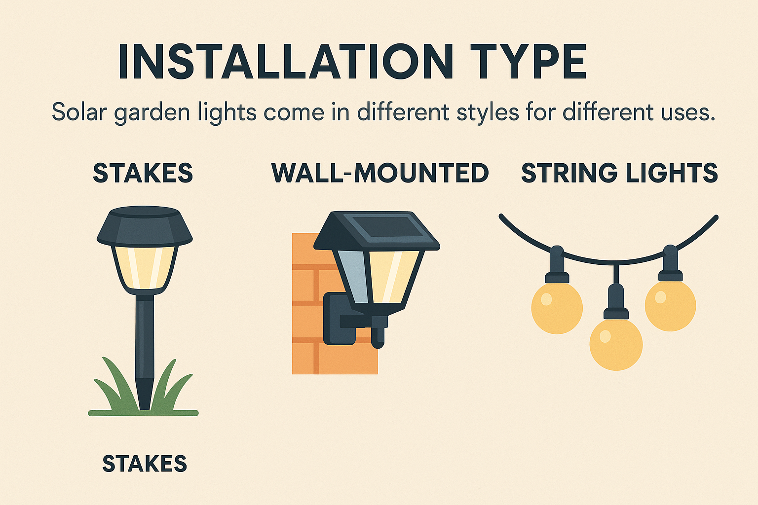 Installation of solar lights
