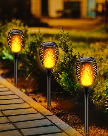 flickering flame torch light for gardens and yards