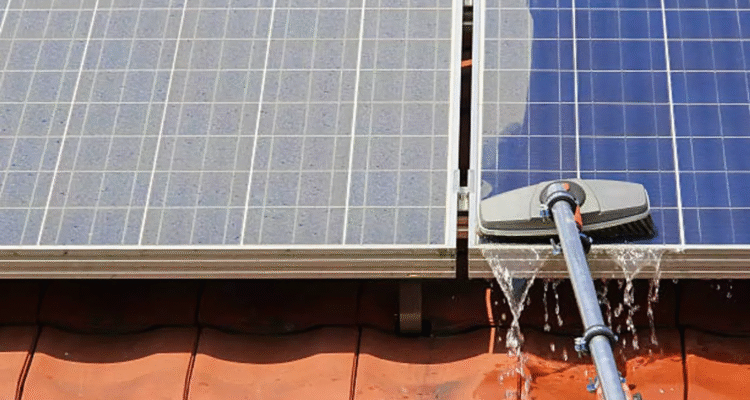cleaning solar panels