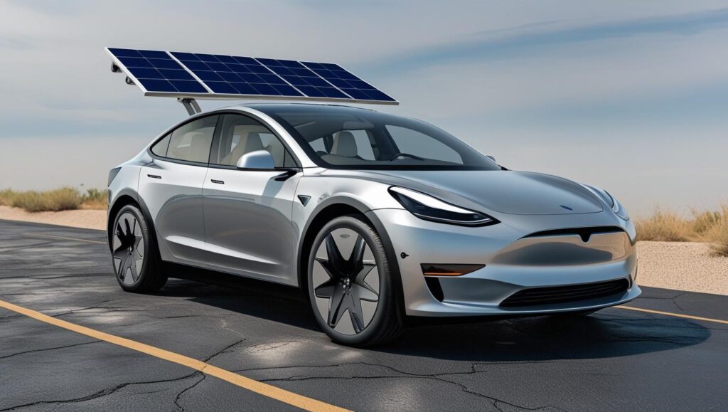 RV solar panel on a car