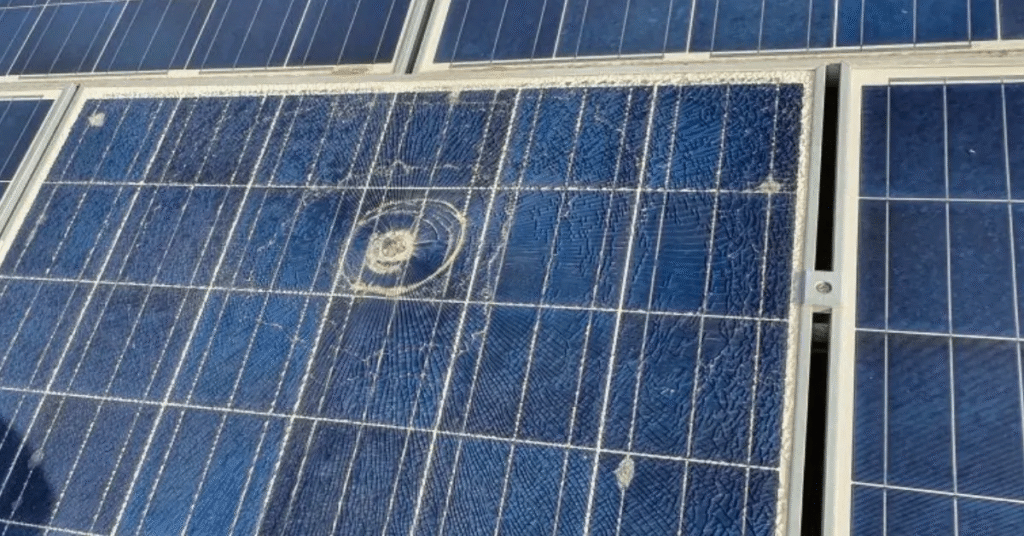water can damage solar panel