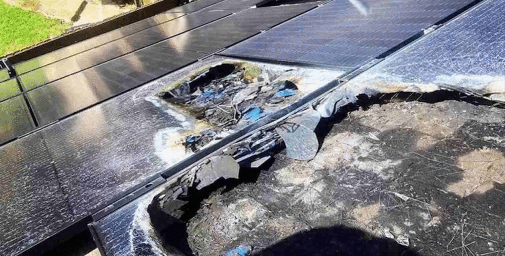 electrical hazards on solar panel