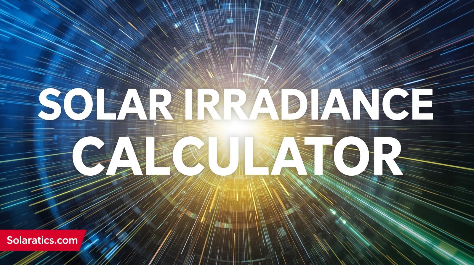 solar irradiance calculator